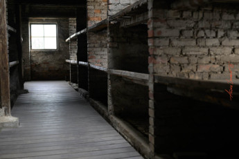 The barracks at Birkenau