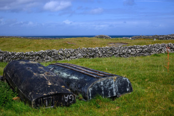 Upturned boats